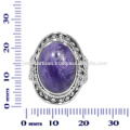 Gorgeous Charoite piedras preciosas con plata de ley 925 joyas hechas a mano del anillo del estilo de la vendimia para las mujeres